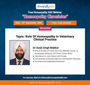 Free online webinar at Veterinary homeopathy